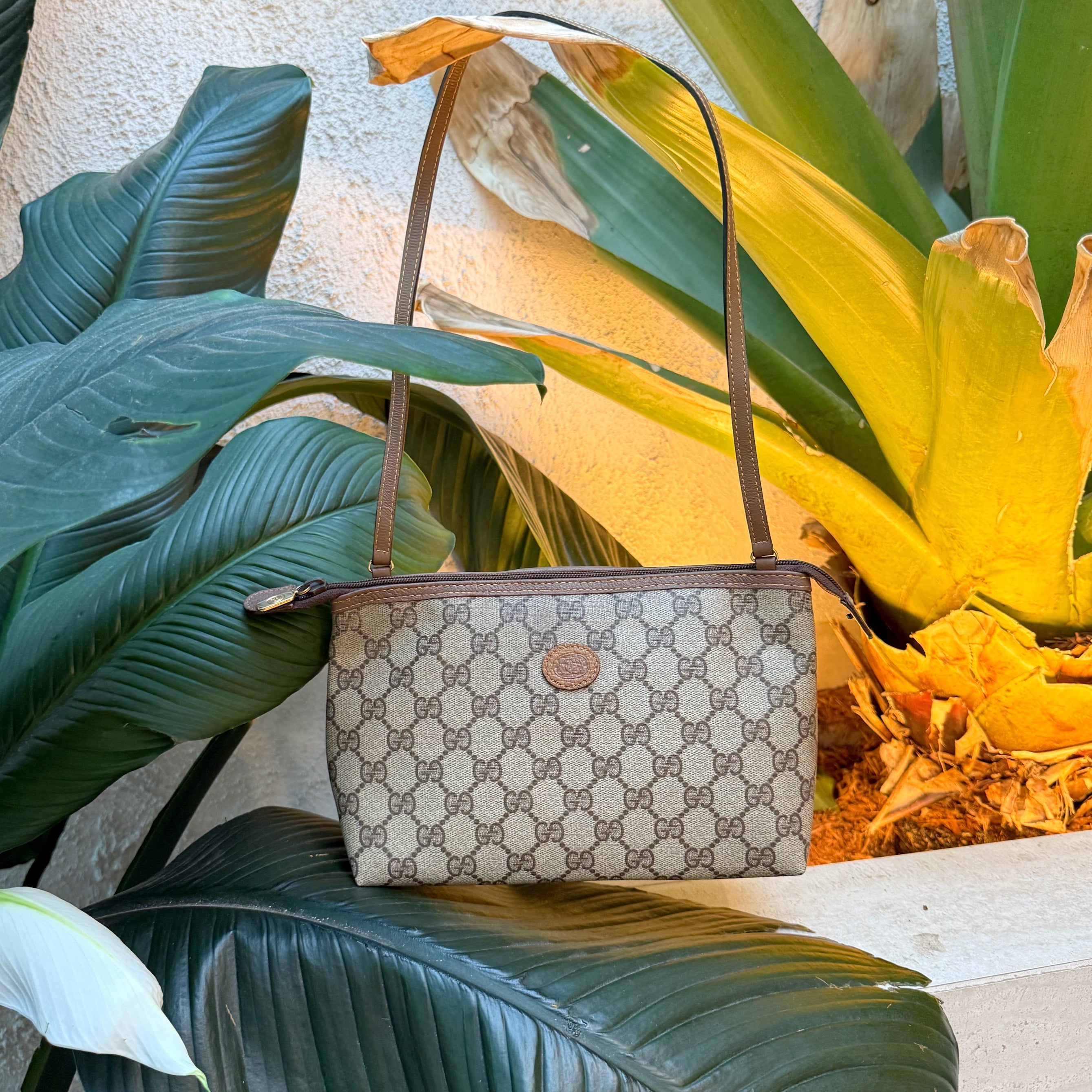 Gucci GG Monogram Brown Pochette