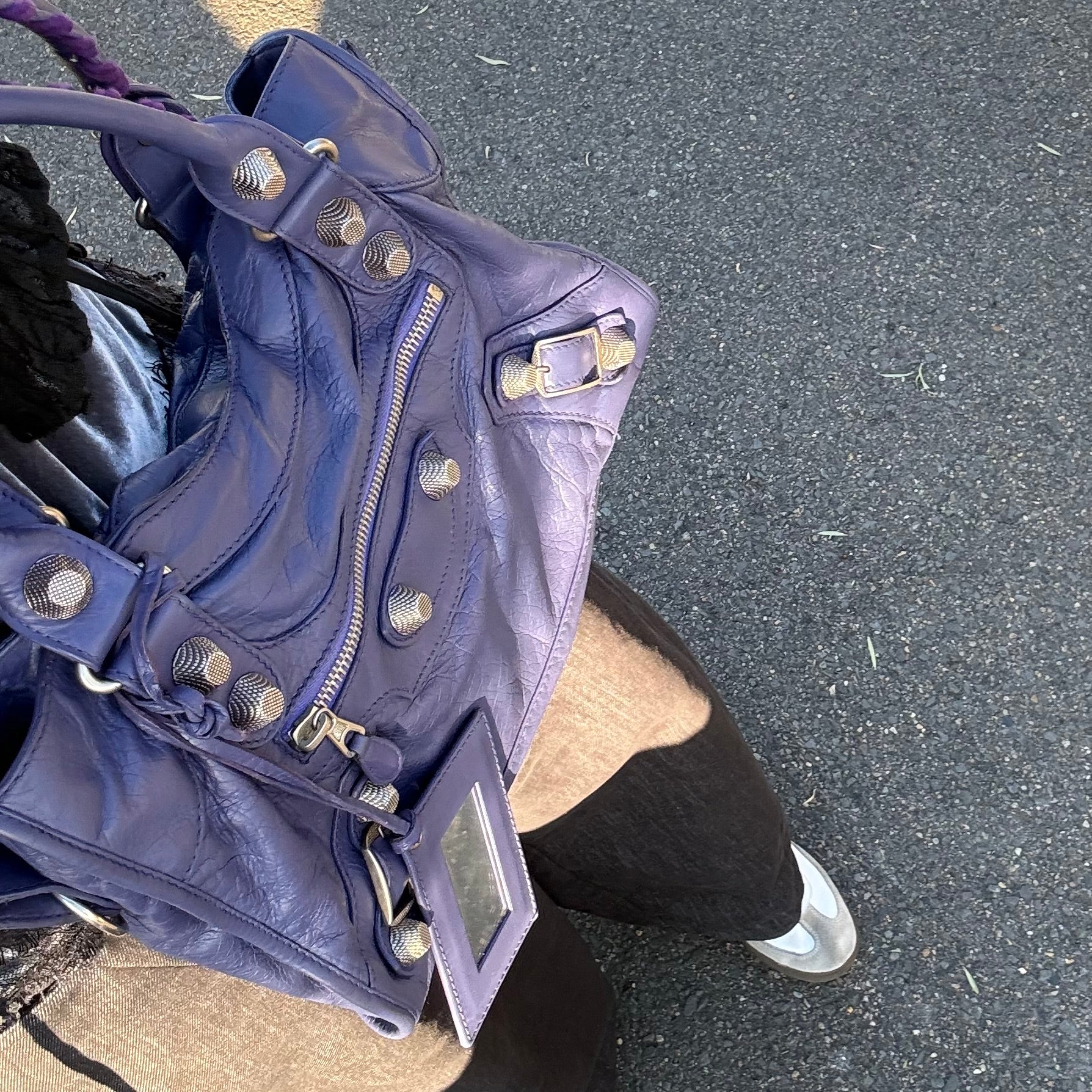 Balenciaga City Bleu Lavende Lambskin Giant Part Time