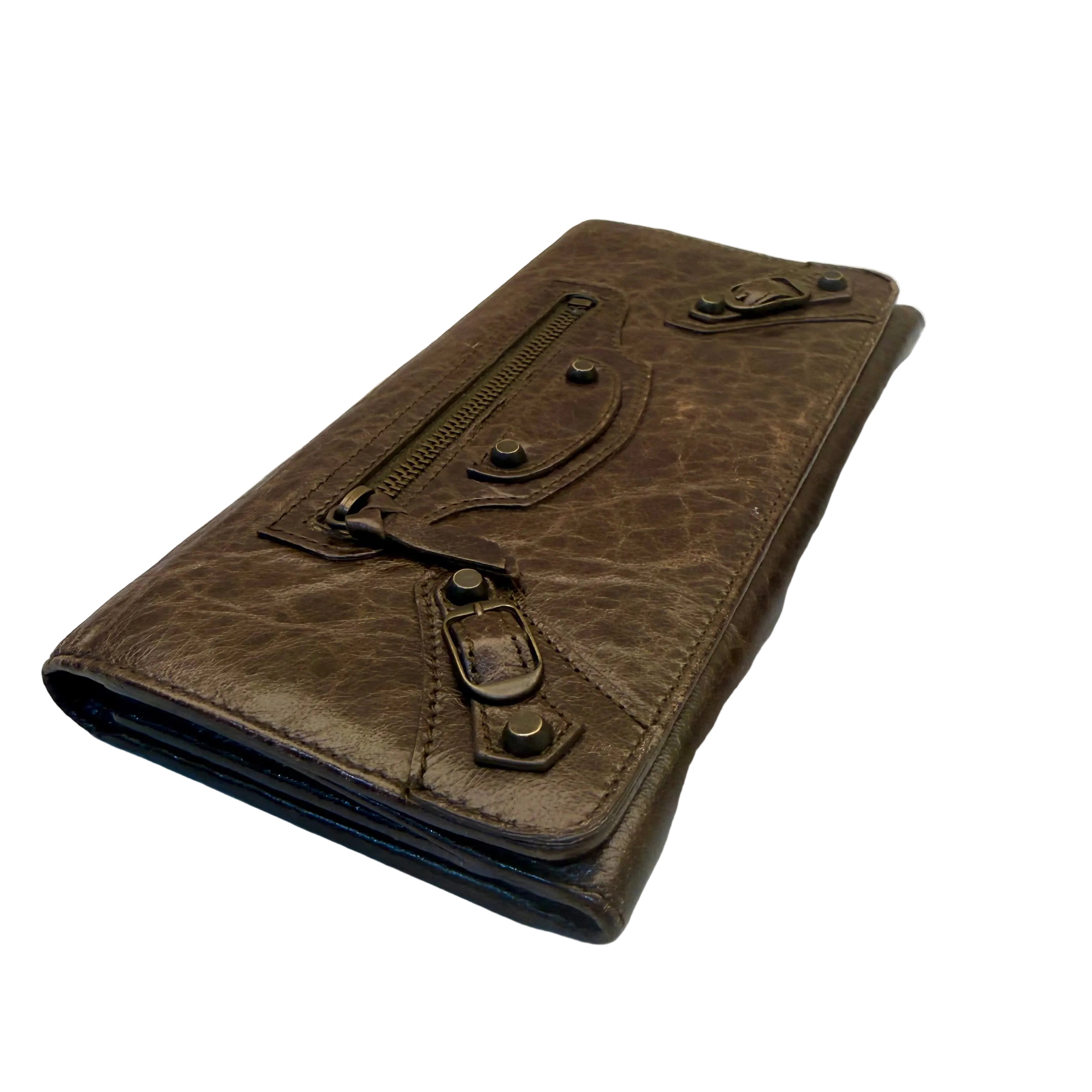 Balenciaga Le City Money Long Wallet in Brown