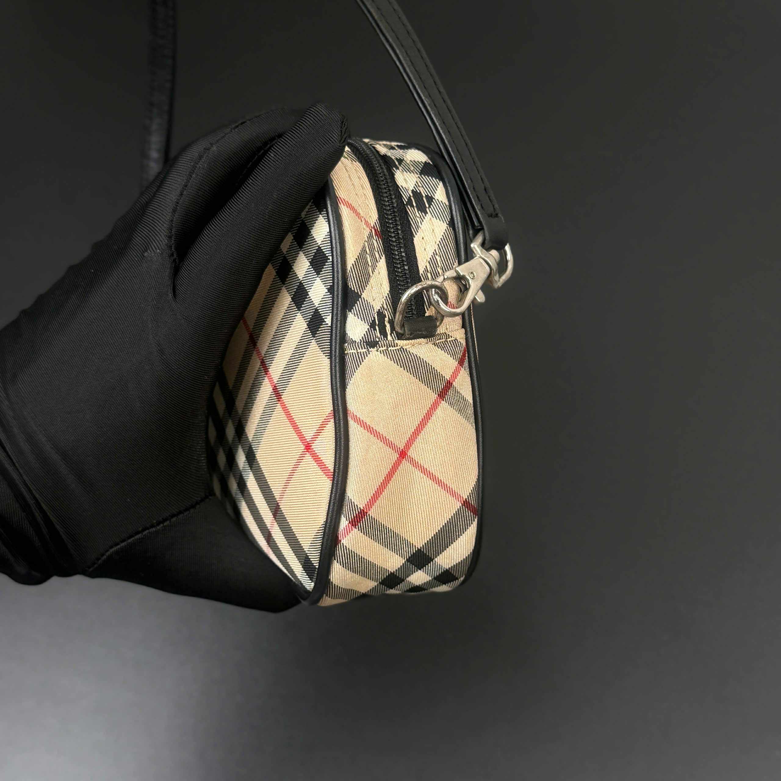 Burberry Nova Check Beige Synthetic Handbag