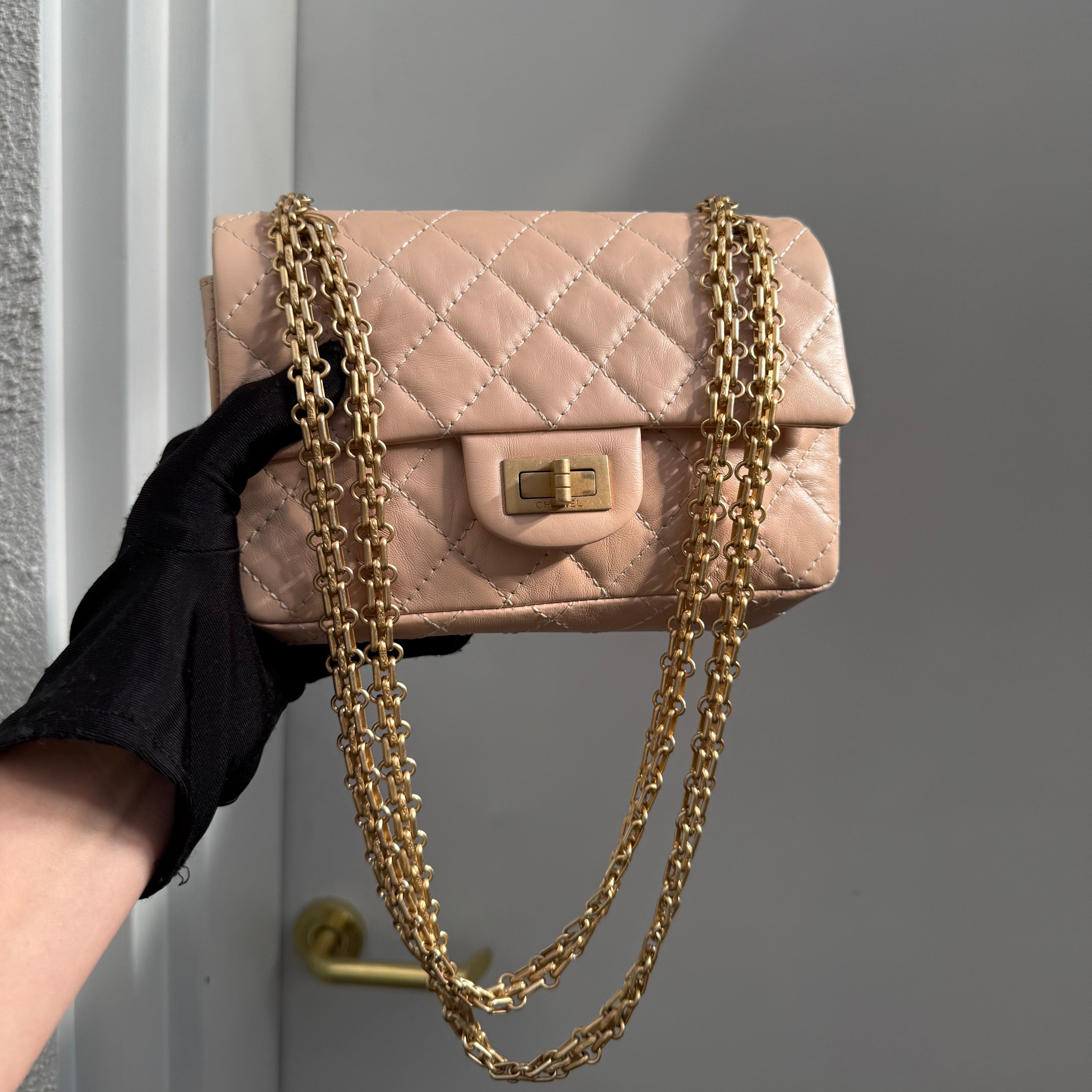 Chanel Reissue Mini Cream Chain Bag