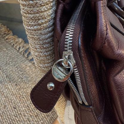 Salvatore Ferragamo Brown Leather Shoulder Bag
