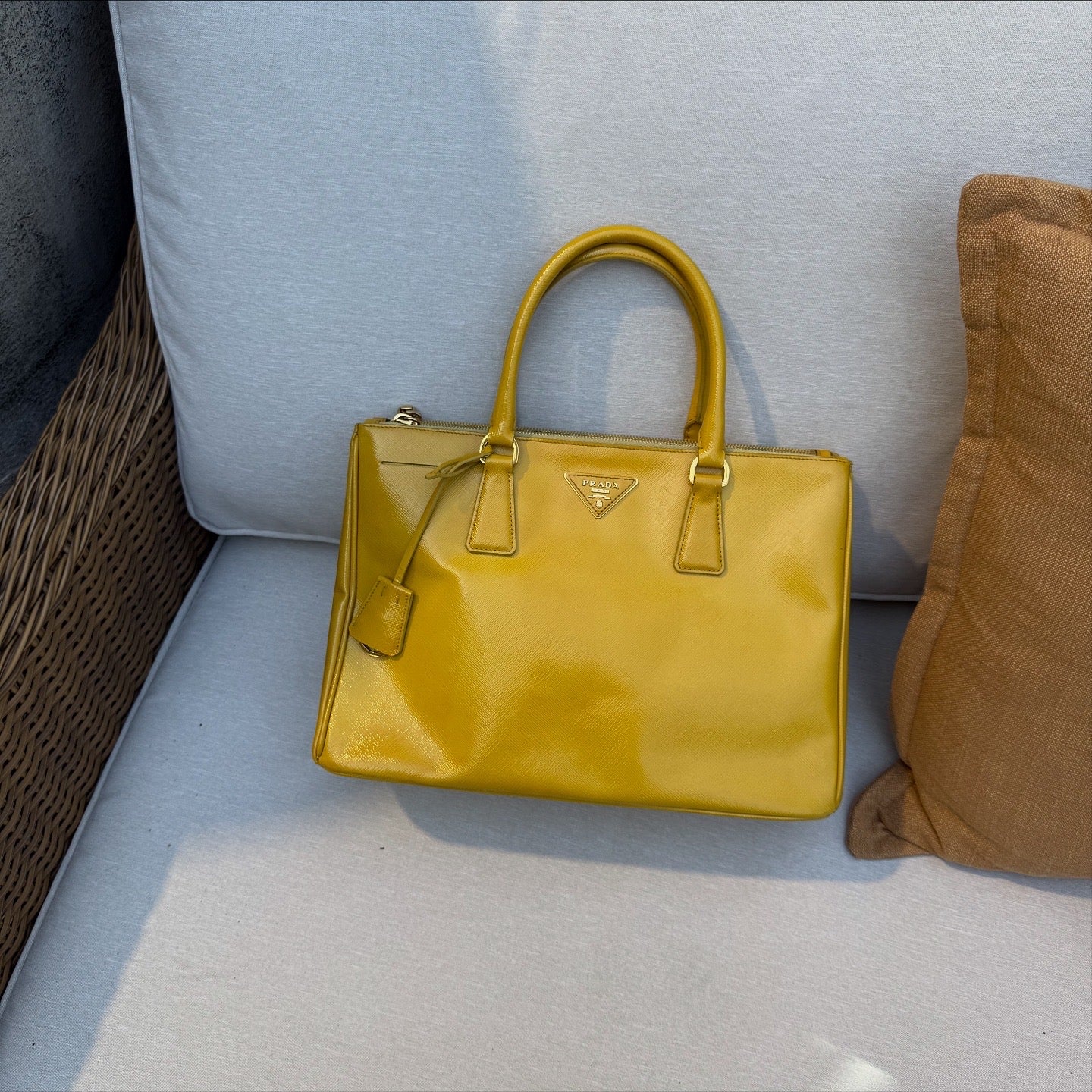 Prada Saffiano Lux Galleria Double Zip Tote