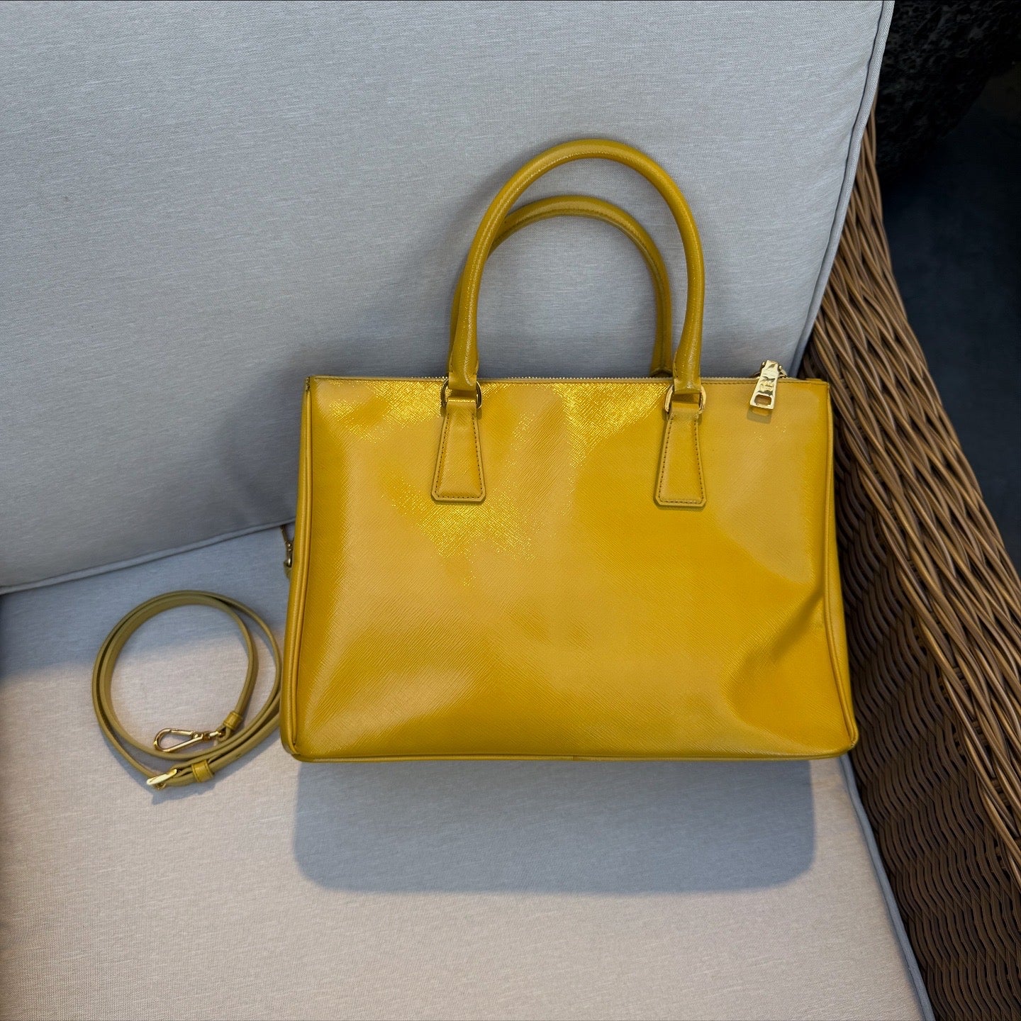 Prada Saffiano Lux Galleria Double Zip Tote