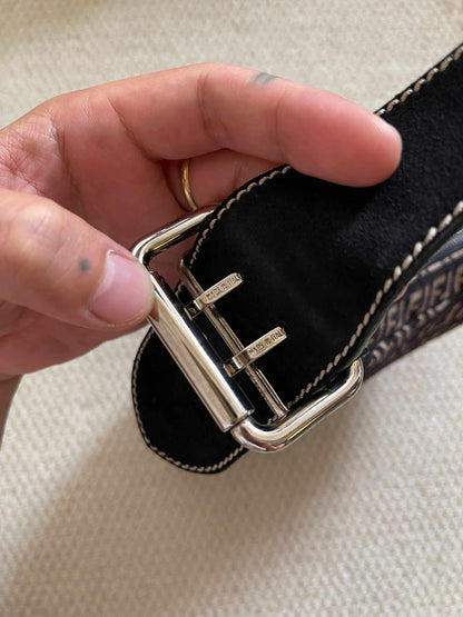 Fendi Zucchino Canvas Oyster Bag