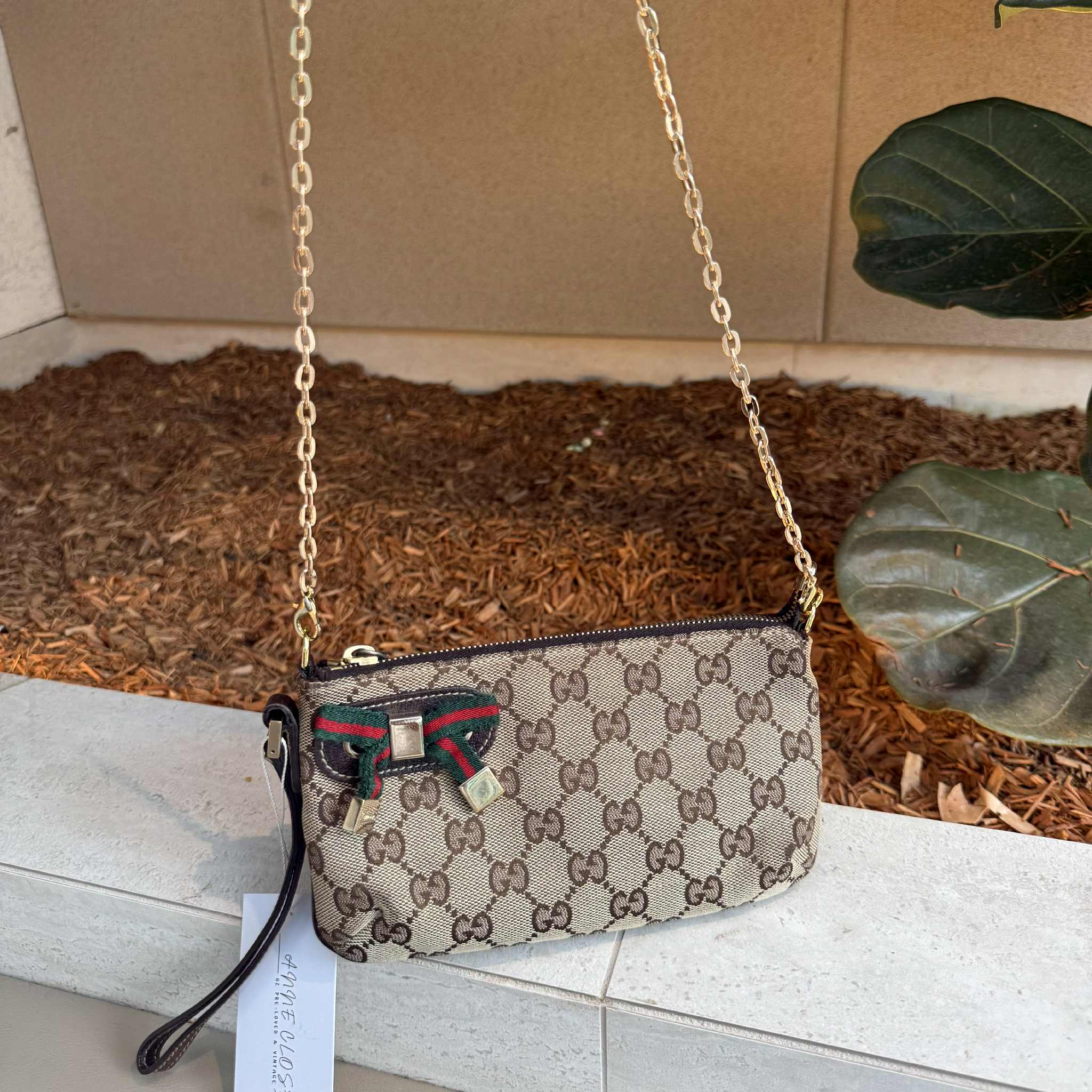 Gucci GG Canvas Sherry Line Pouch