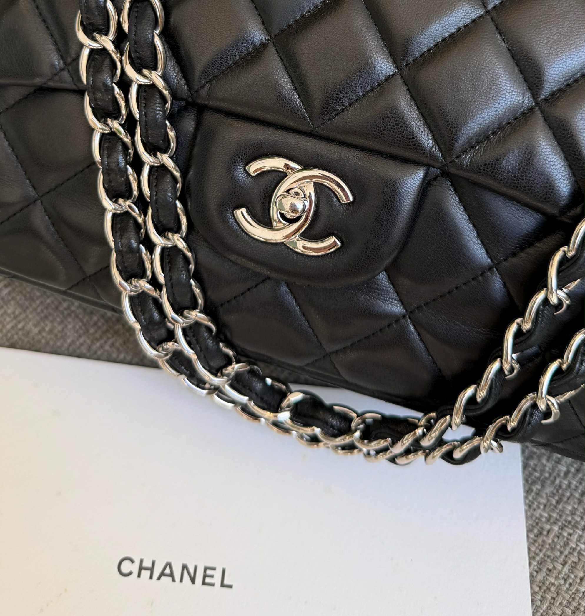 Chanel Classic Flap Maxi Black Lambskin