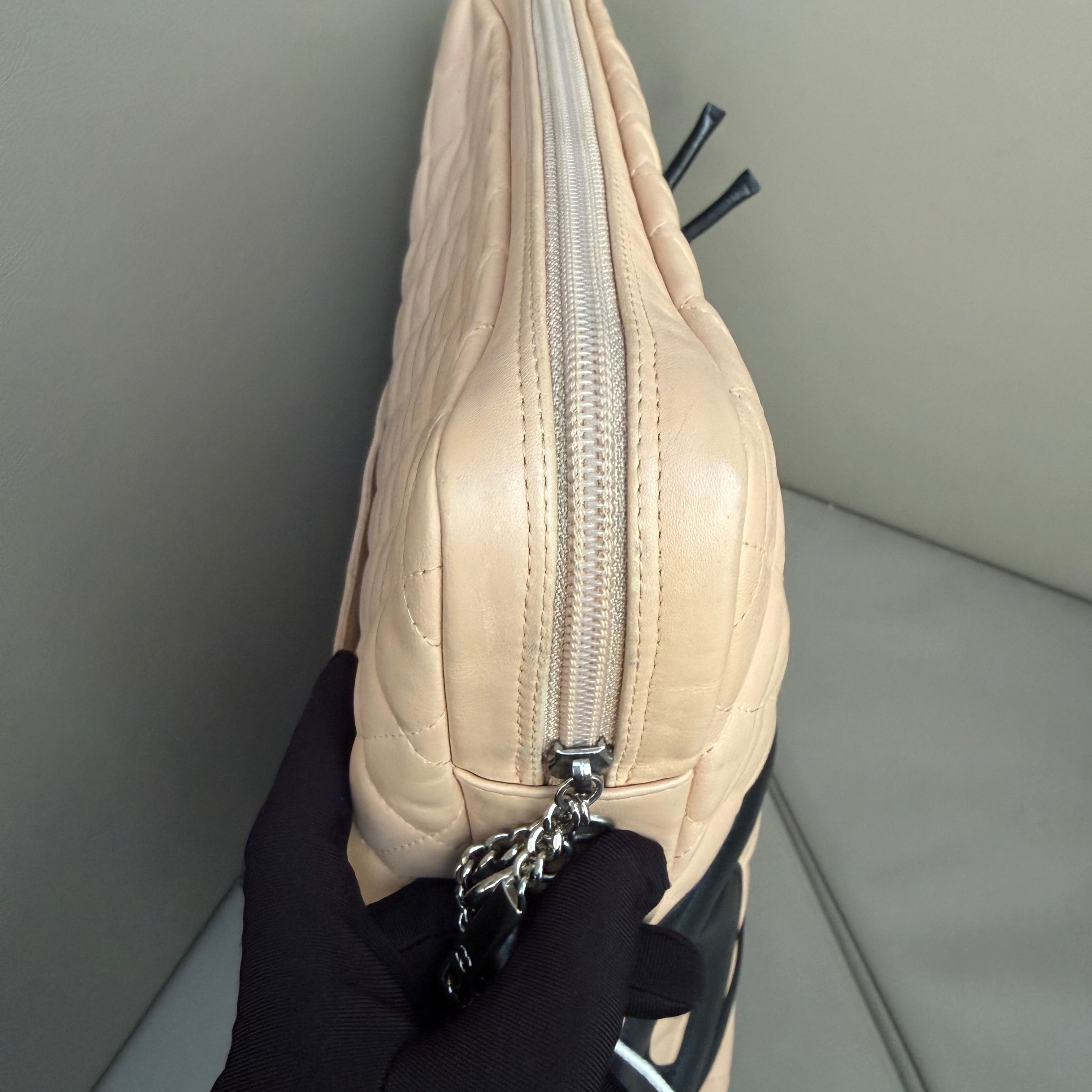Chanel Beige Quilted Calfskin Cambon Messenger Large