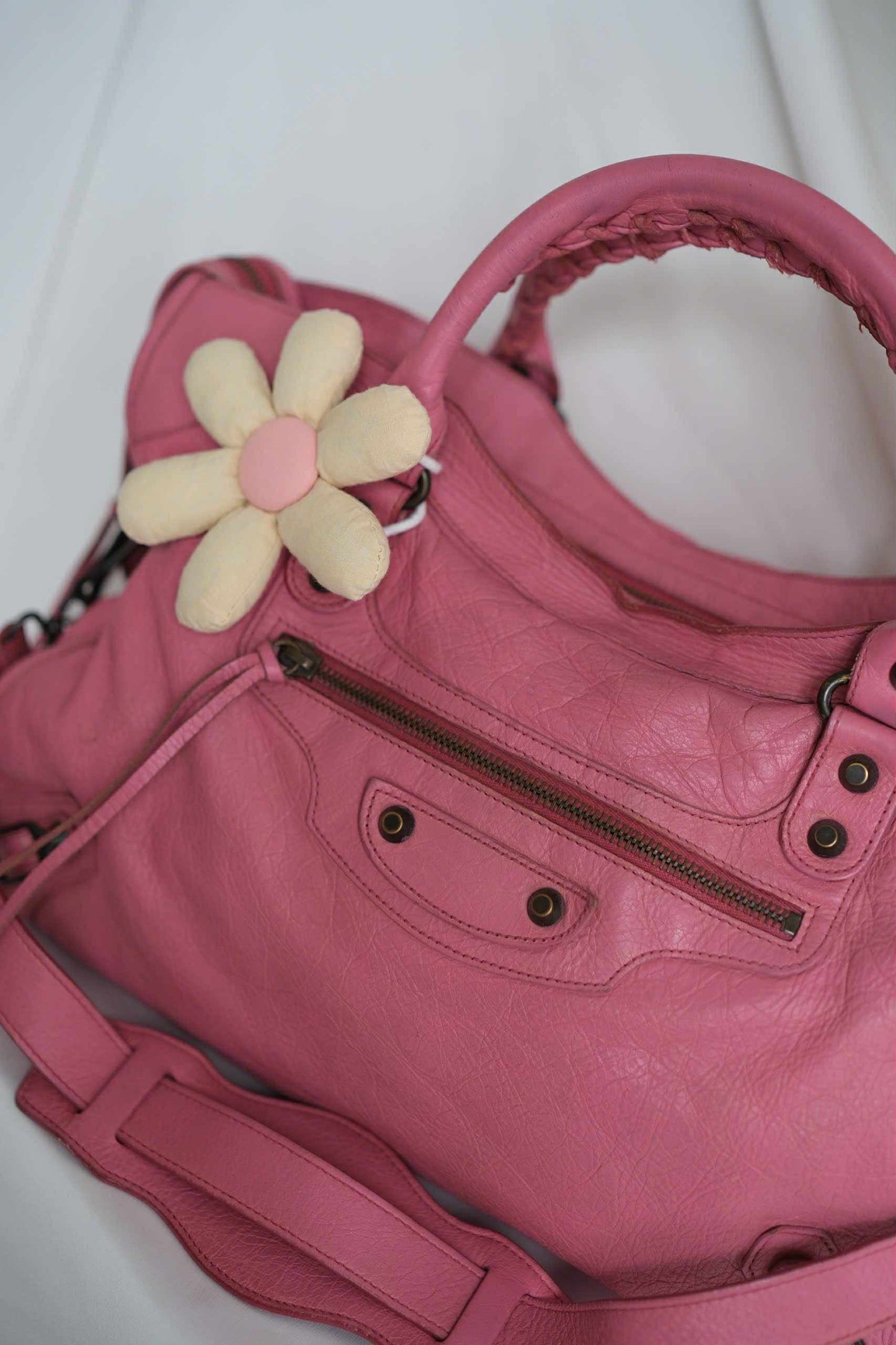 Balenciaga City Pink Leather Handbag