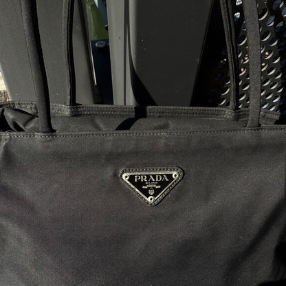 PRADA Black Tessuto Nylon Tote Bag
