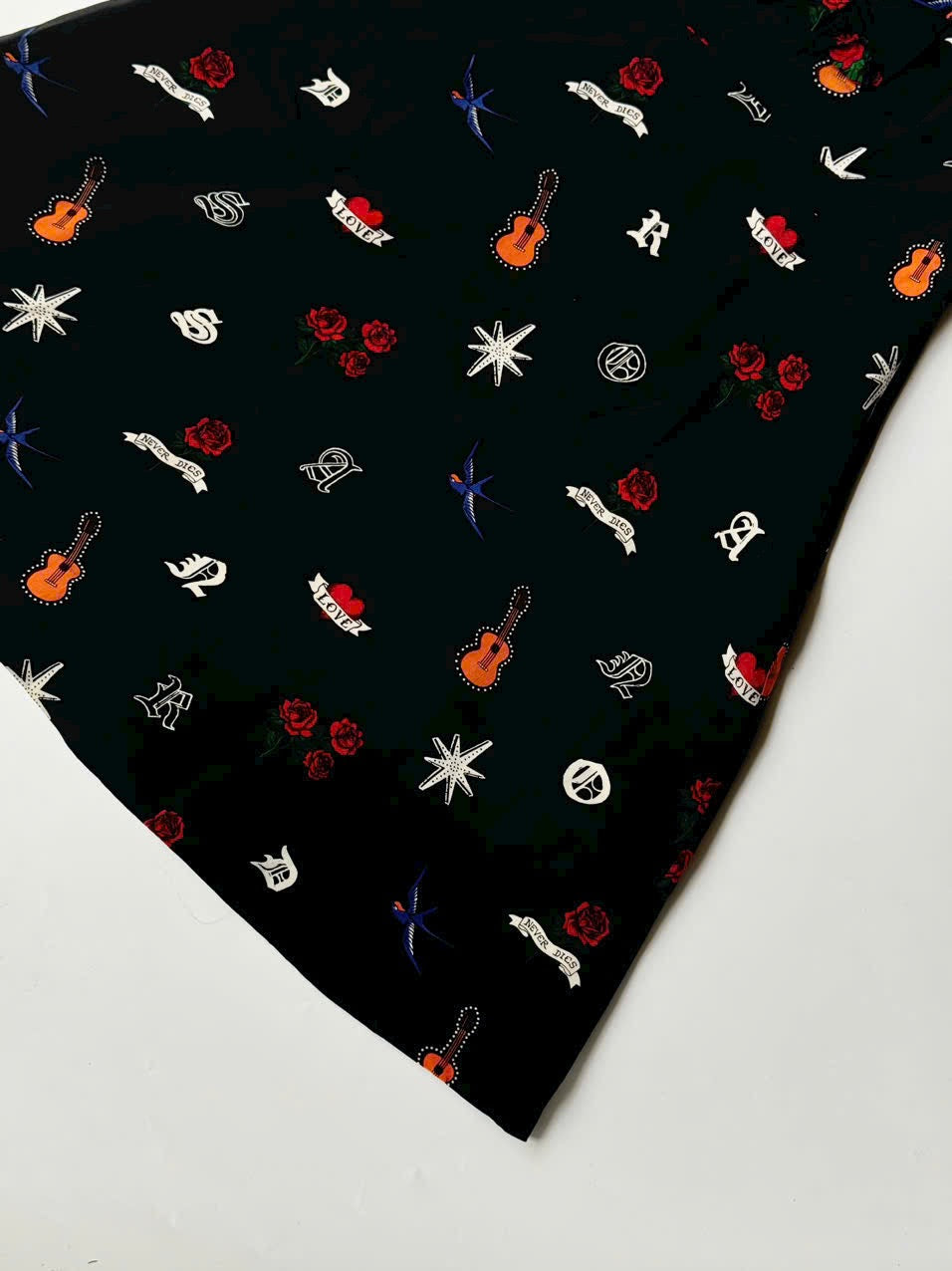 SANDRO Wendy Tattoo Print Dress Silk