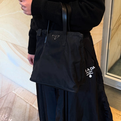PRADA Black Nylon Tote Bag
