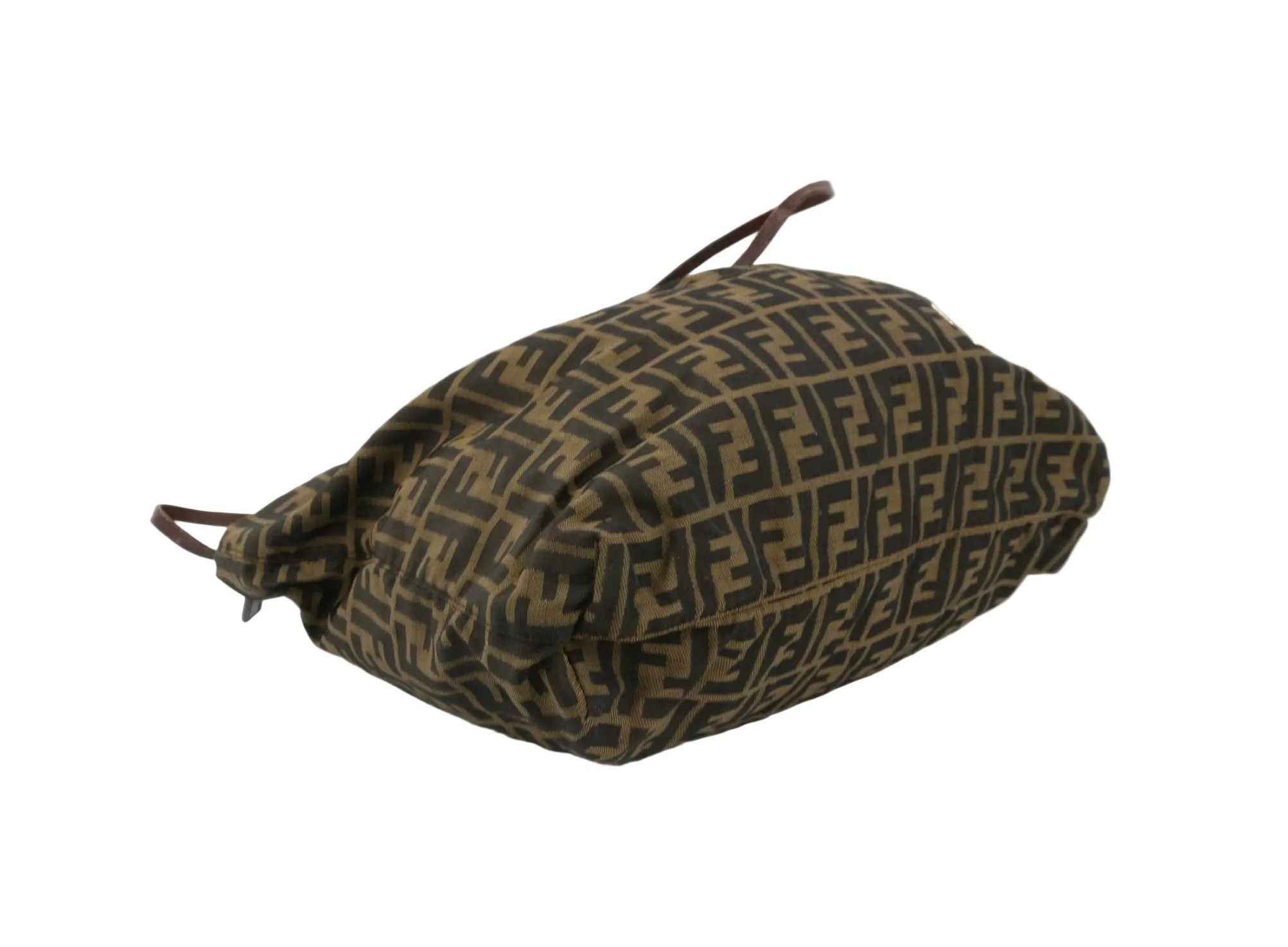 Fendi Zucca Canvas Tote Silver Logo FF