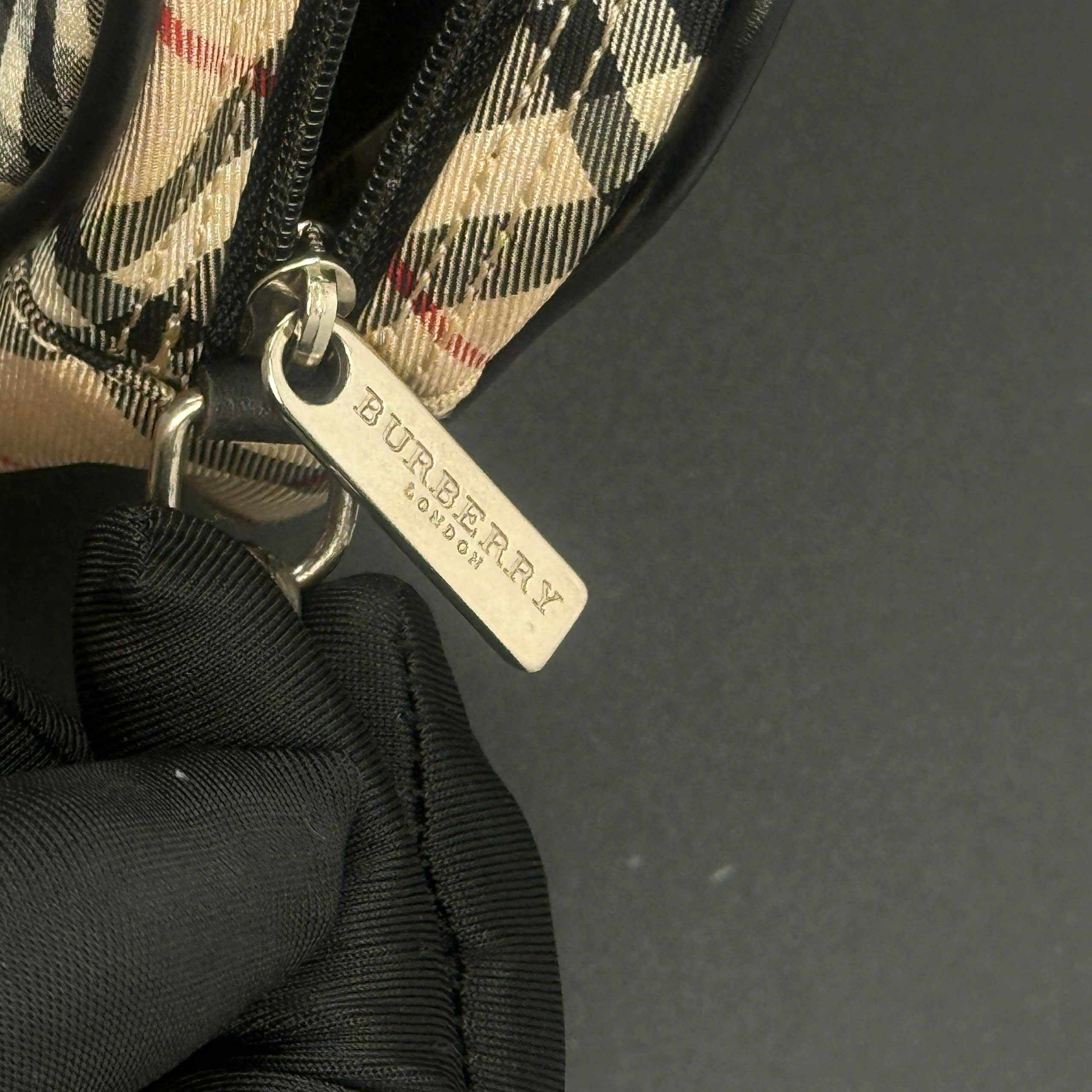 Burberry Nova Check Beige Synthetic Handbag