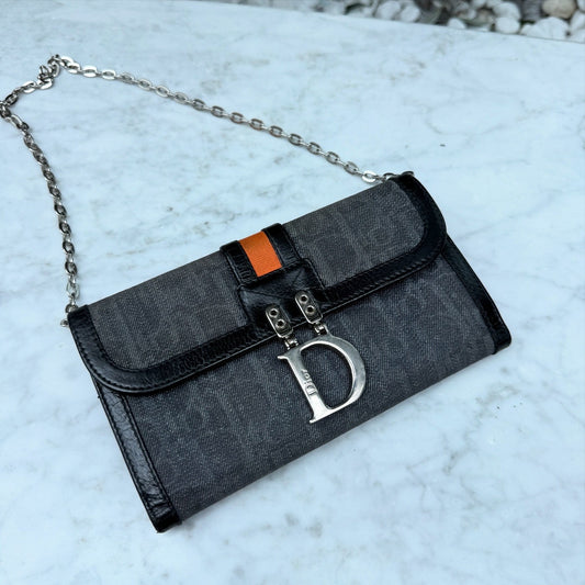 Dior Trotter Flight Line Denim Leather Wallet