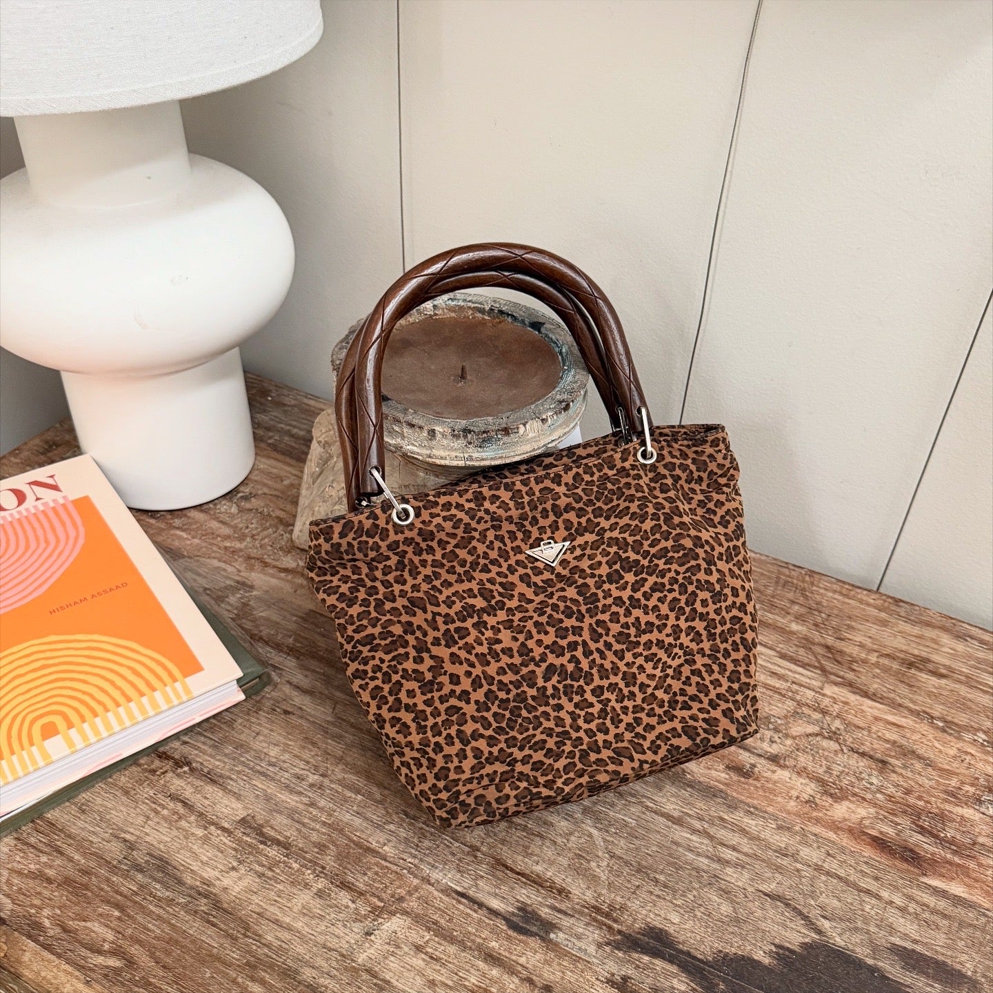 Bottega Veneta Leopard Print Hand Bag