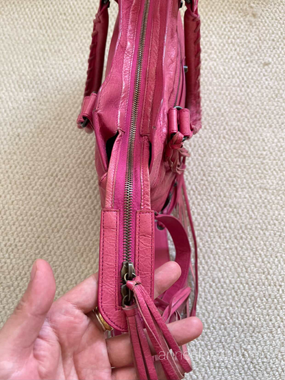 Balenciaga City Baby Pink Leather Handbag