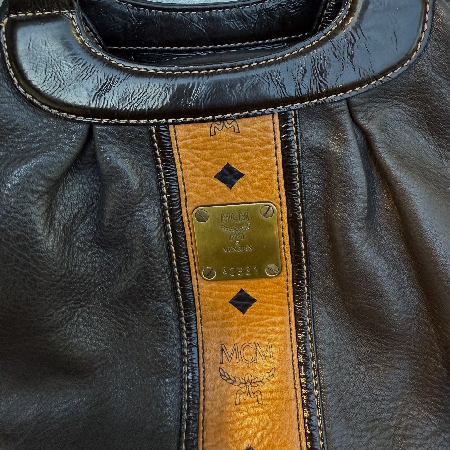 MCM Brown and Tan Leather Tote