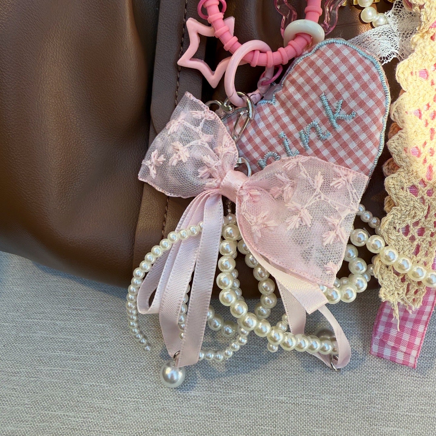 Cute Bow Bag Charm