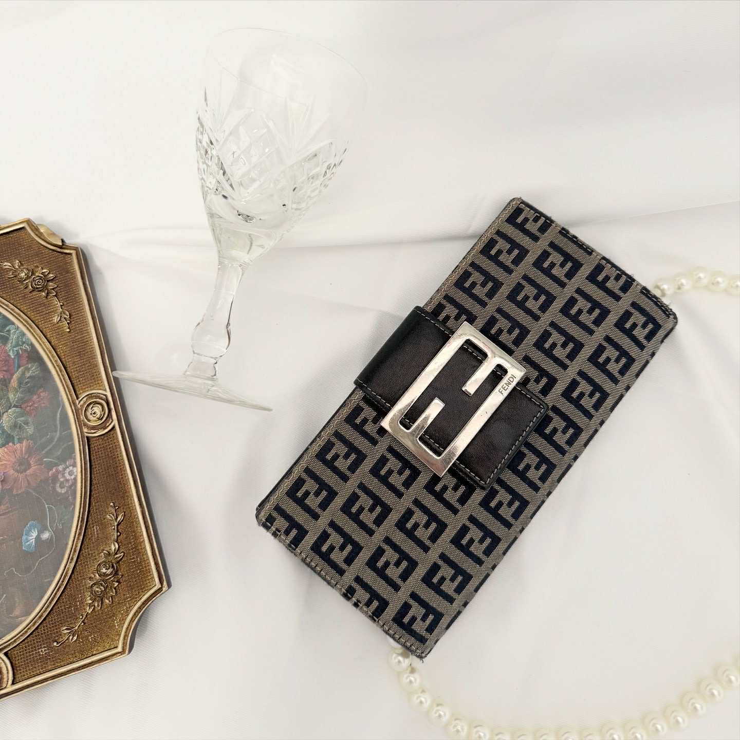 FENDI Long Wallet Zucca Vintage Canvas