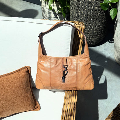 Gucci Jackie Vintage Lizard Shoulder Bag