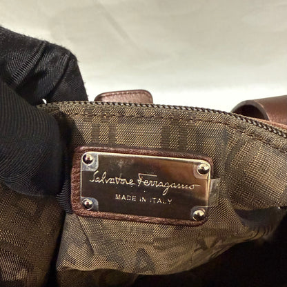 Salvatore Ferragamo Brown Leather Shoulder Bag