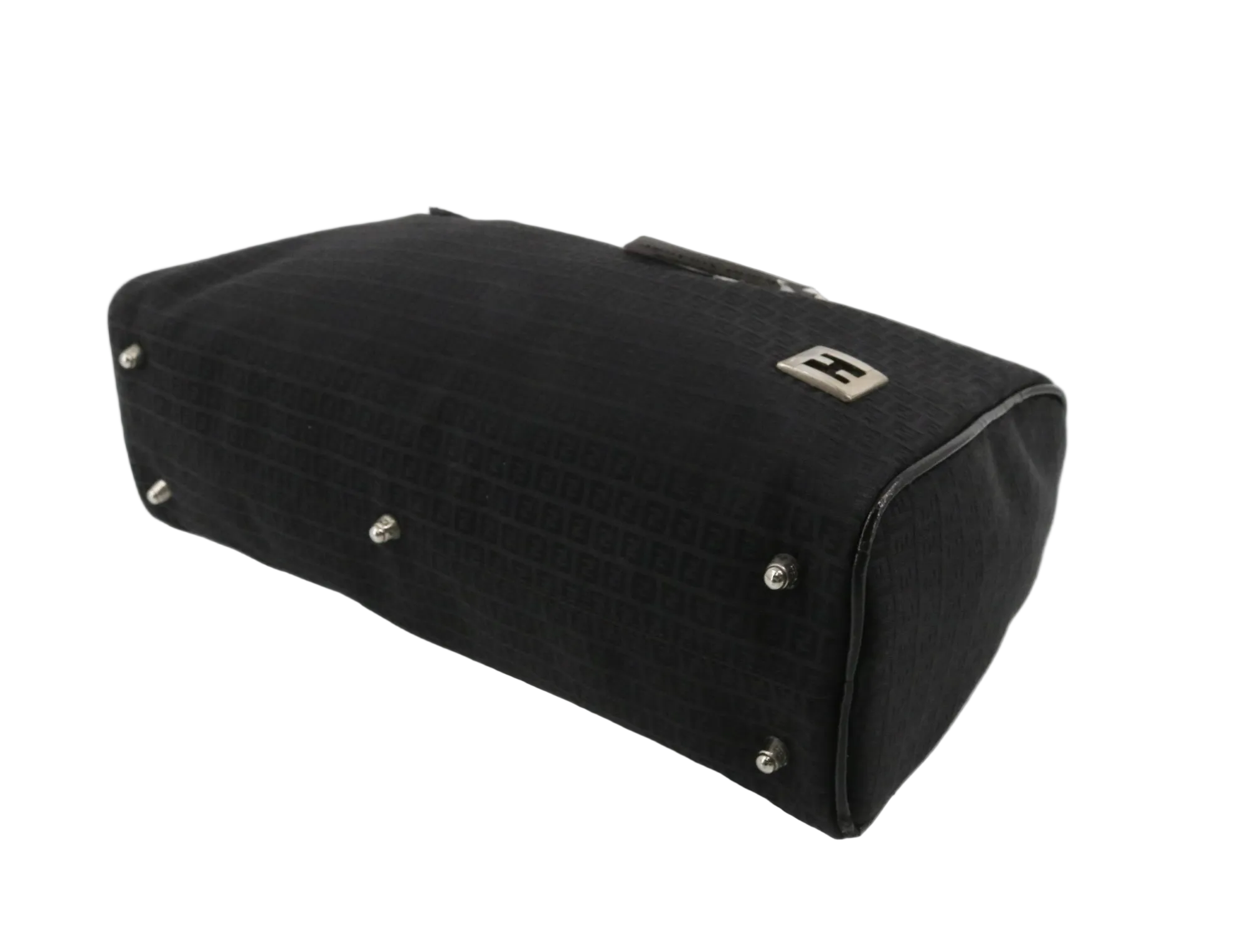 Fendi Micro Bauletto Canvas Top Handle Bag