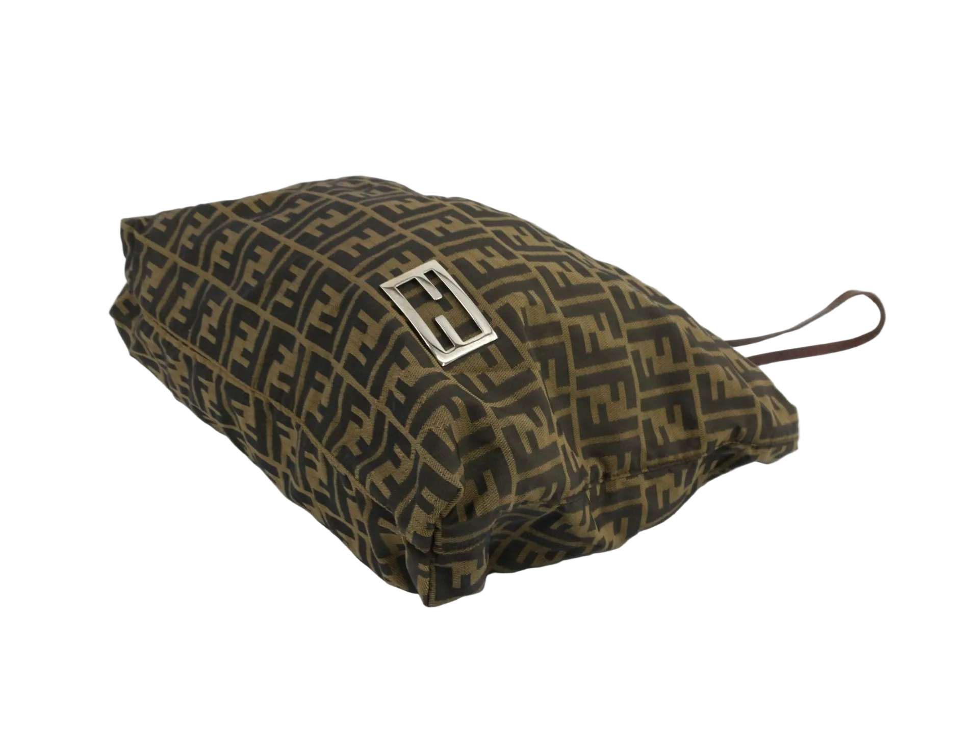 Fendi Zucca Canvas Tote Silver Logo FF