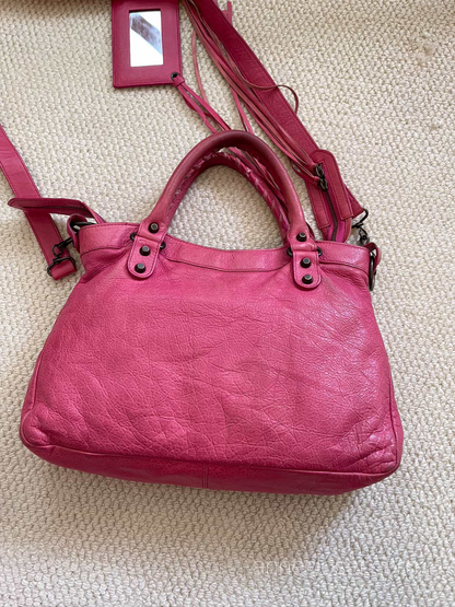 Balenciaga City Baby Pink Leather Handbag