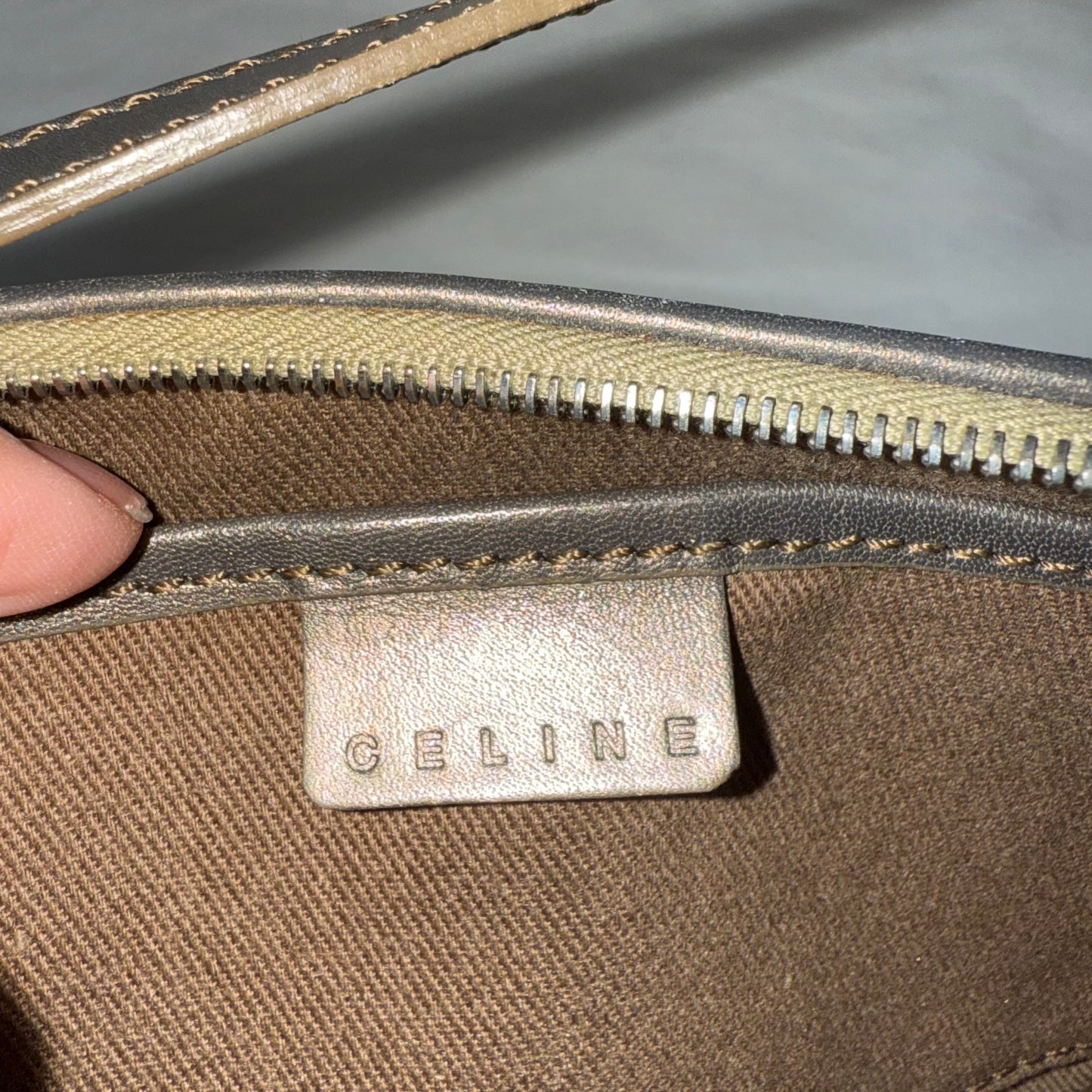 Celine Suede Monogram Shoulder Bag