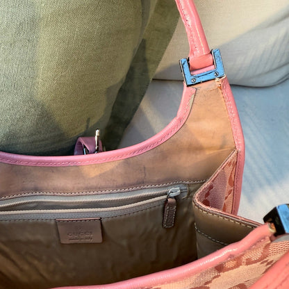Gucci Jackie Vintage Pink Cloth Handbag