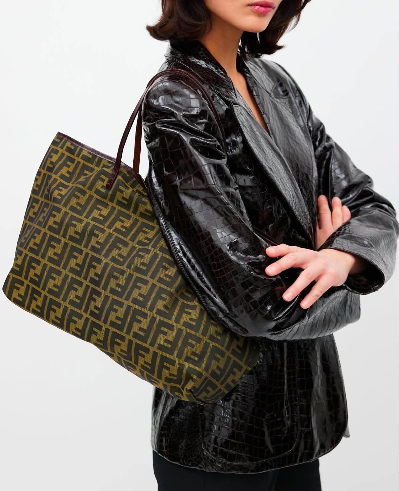Fendi Brown Zucca Canvas Tote