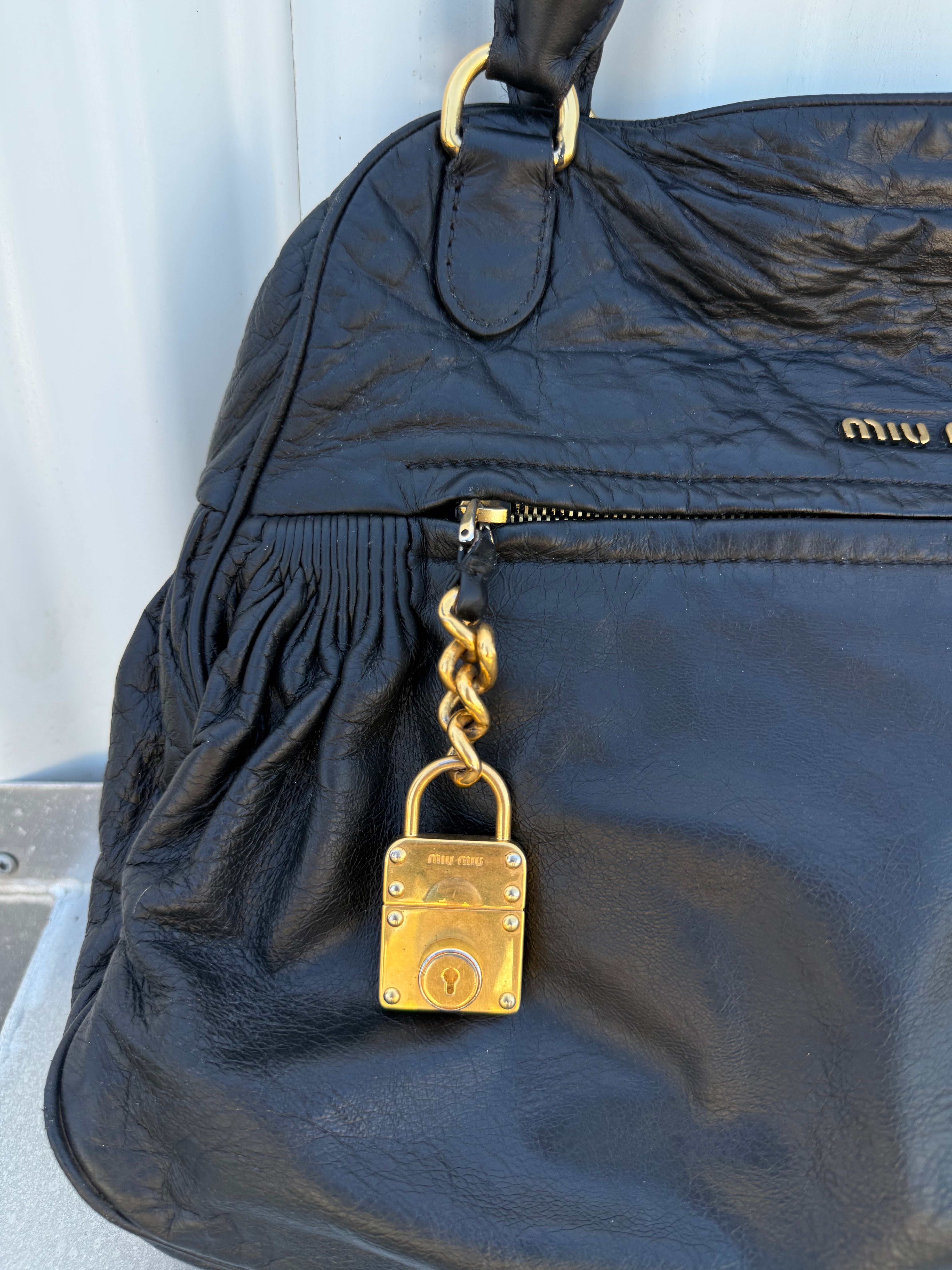 Miu Miu Nappa Mini Charm Bag