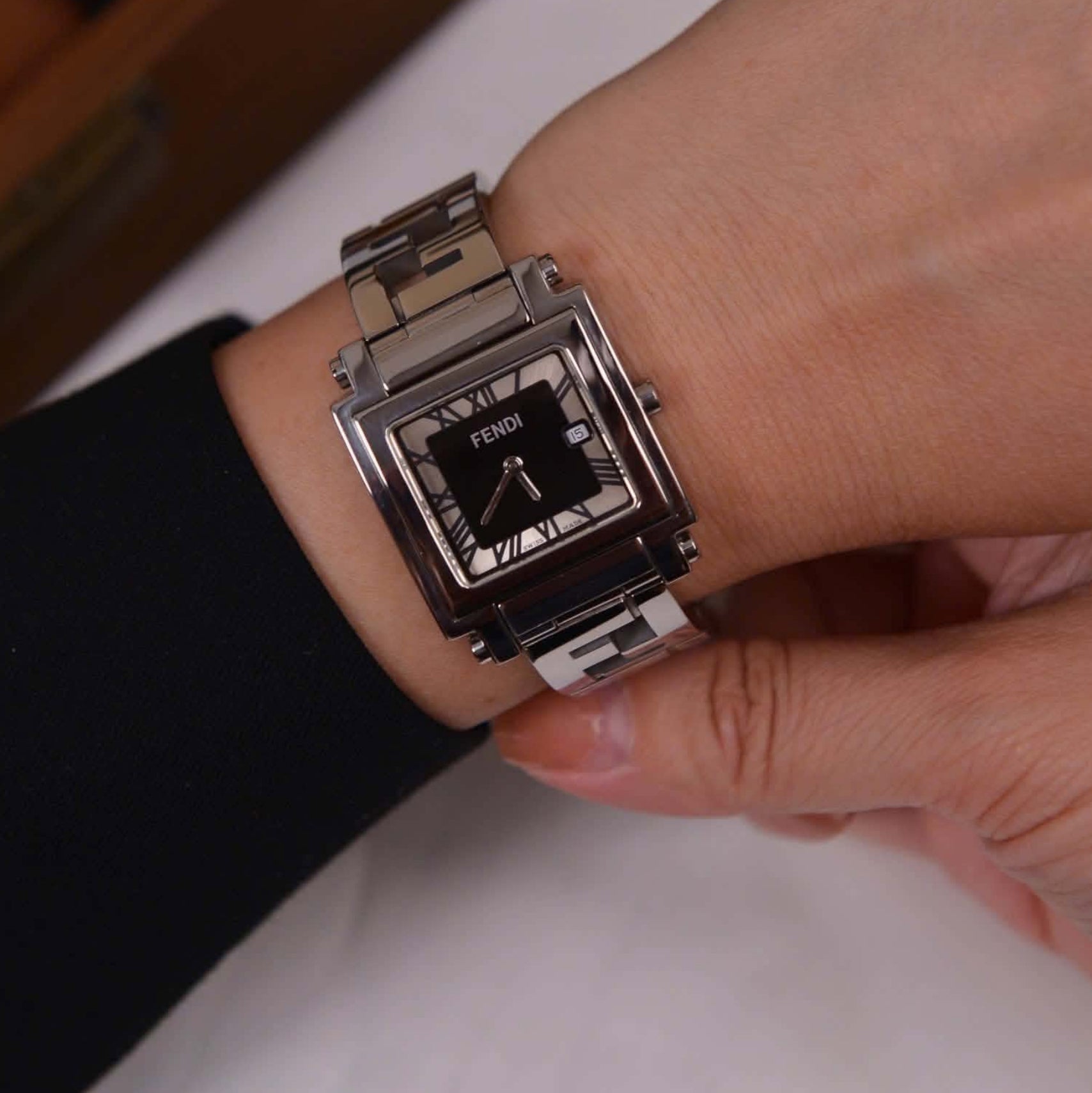 Fendi Stainless Steel Quadro Watch