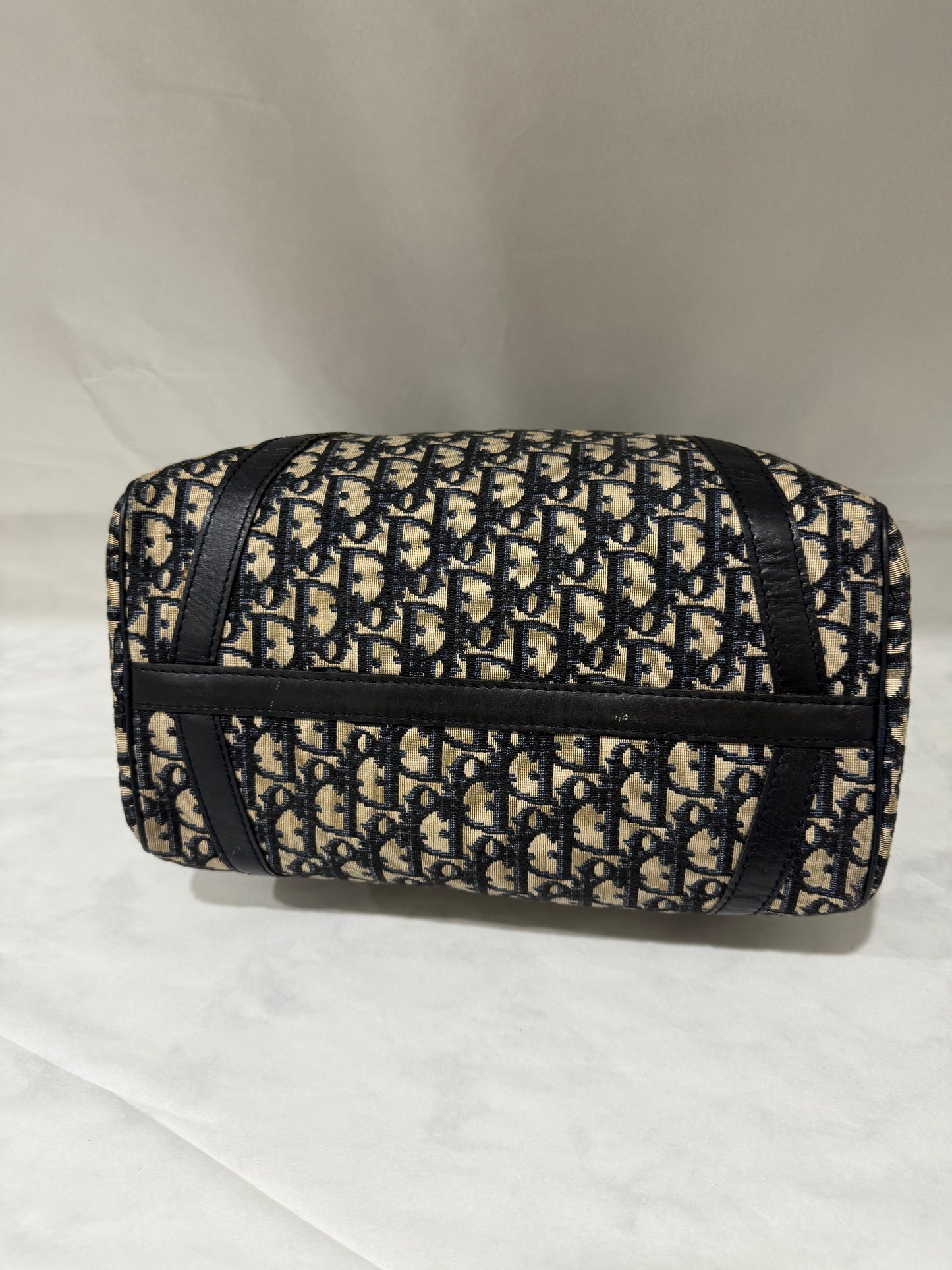 Dior Blue Canvas Bowling Bag