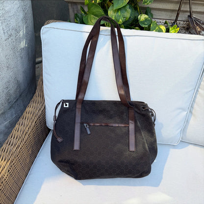 GUCCI GG Canvas Handbag Tote Bag