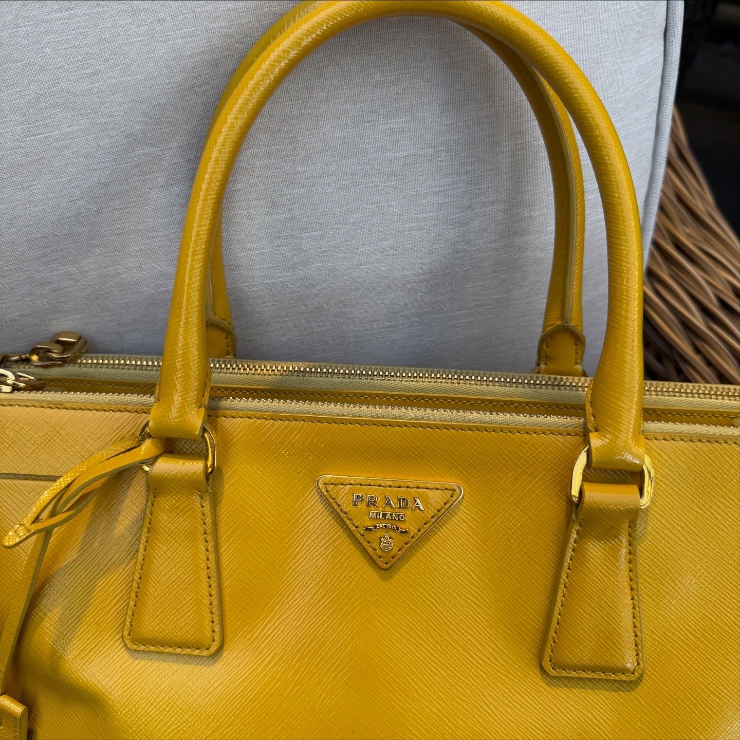 Prada Saffiano Lux Galleria Double Zip Tote