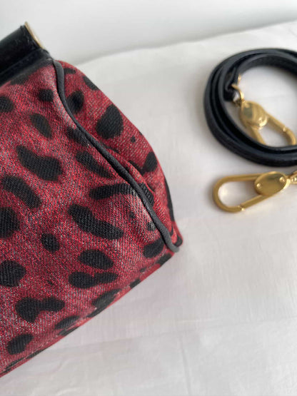 Dolce & Gabbana Canvas Small Miss Sicily Top Handle Bag
