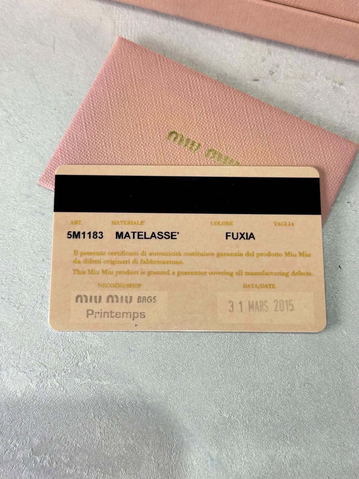 Miu Miu Pink Matelasse Leather Wallet Round Zipper