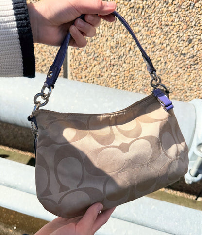 Coach Signature C Jacquard Purple Strap & Trim