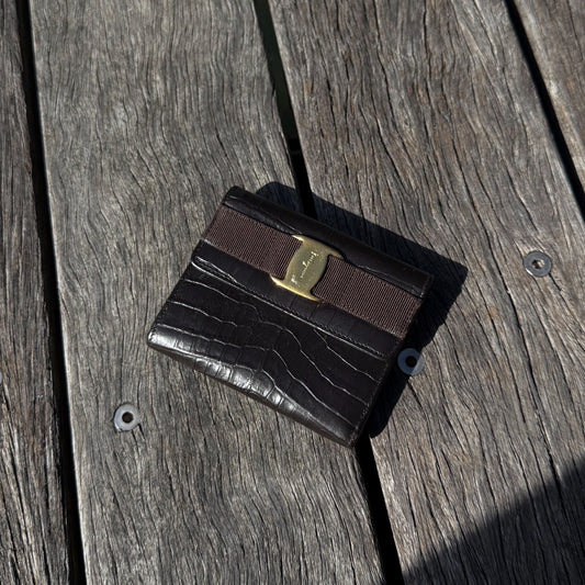 Salvatore Ferragamo Vera Croc Wallet