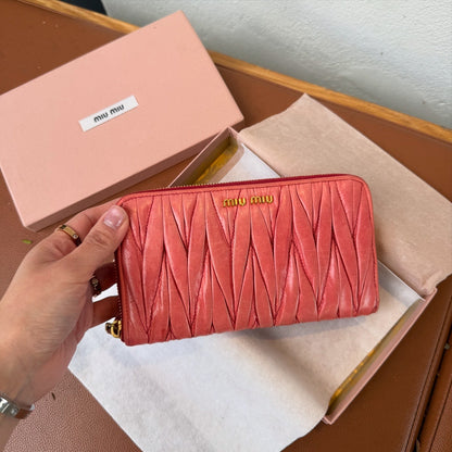 Miu Miu Leather Long Wallet