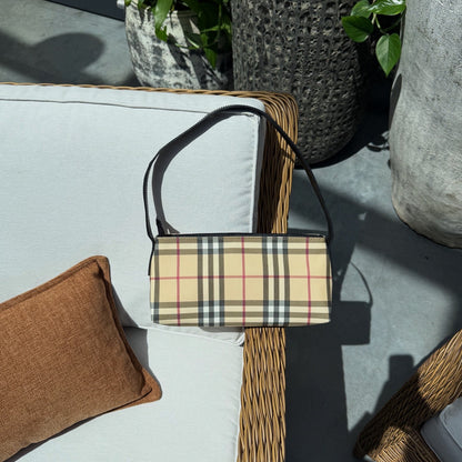 BURBERRY NOVA CHECK BAGUETTE BAG