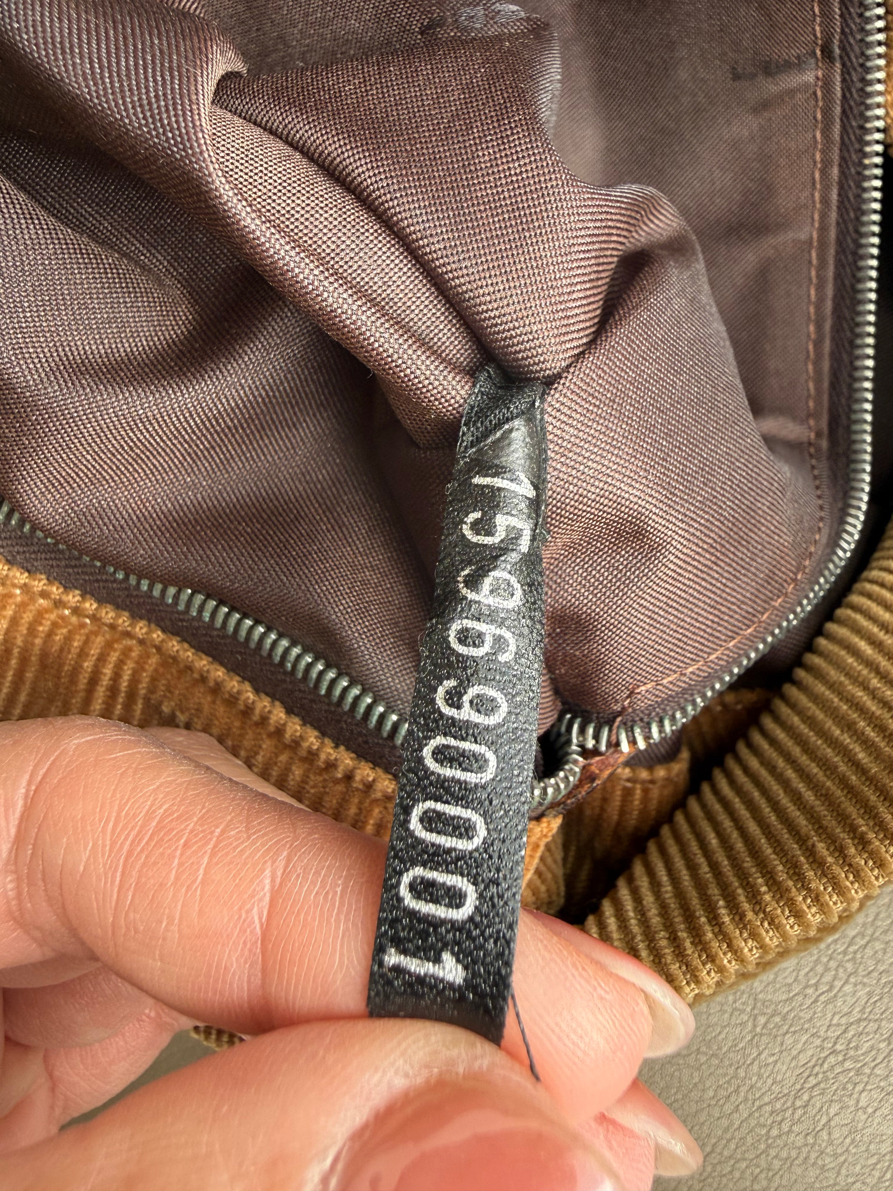 Fendi Tan Corduroy FF Silver Logo Tote Bag