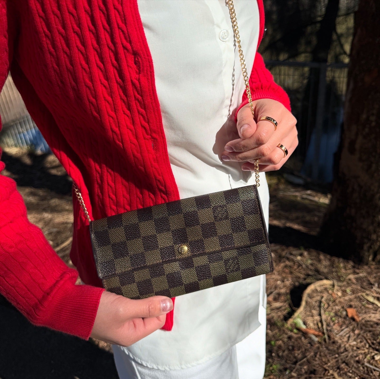 Louis Vuitton Sarah Wallet Damier Ebene