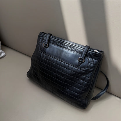 Celine Black Leather Shoulder Bag