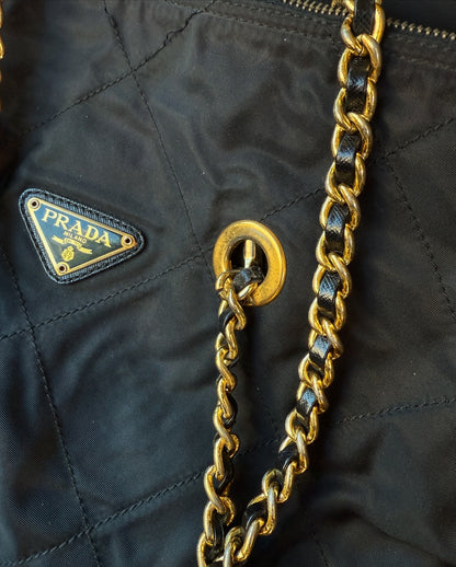 PRADA Chain Tote Shoulder Bag Vintage 1990s