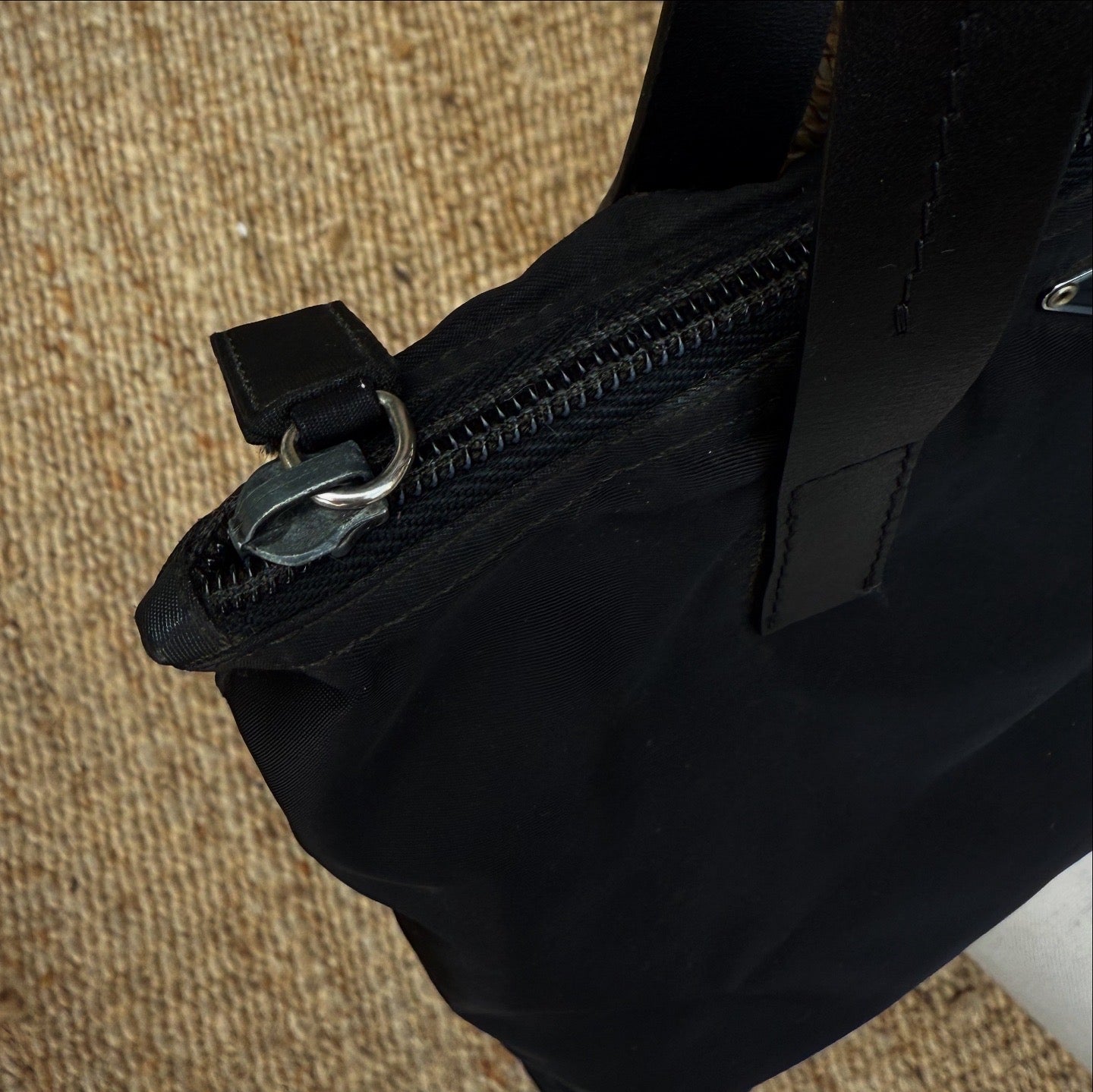 PRADA Black Nylon Tote Bag