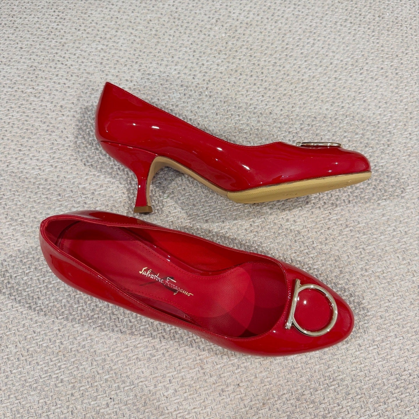 Salvatore Ferragamo Red Patent Leather 5cm