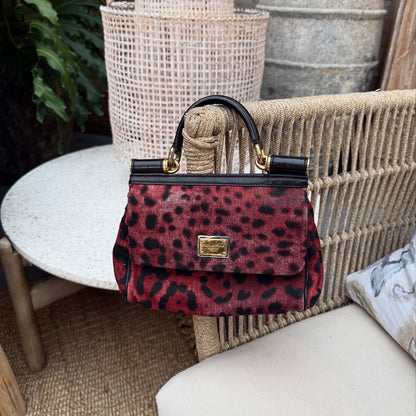Dolce & Gabbana Canvas Small Miss Sicily Top Handle Bag